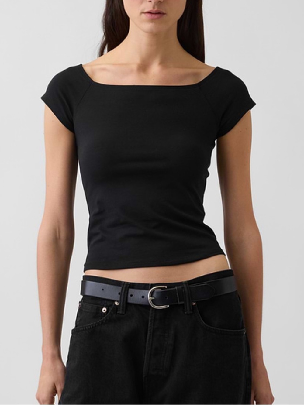 GAP CloseKnit Cap Sleeve Jersey Top